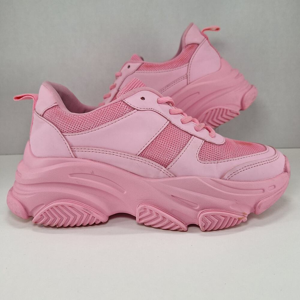 Steve Madden Determined Womens Size 7.5M Pink DETE02S1 Platform Shoes Sneakers